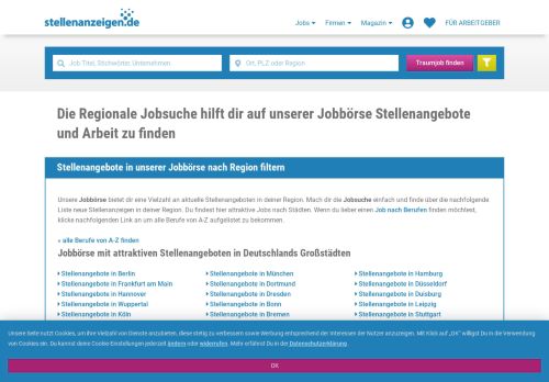 
                            7. stellenzeigen.de: Einfache Jobsuche in Ihrer Region