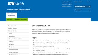 
                            13. Stellvertretungen – Lehrbetriebs-Applikationen | ETH Zürich