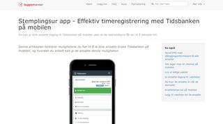 
                            4. Stemplingsur app - Effektiv timeregistrering med Tidsbanken på mobilen