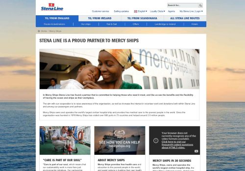 
                            5. Stena Line partner to organisation Mercy Ships | Stena Line