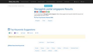 
                            10. Stengglink portal singapore Results For Websites Listing - SiteLinks.Info