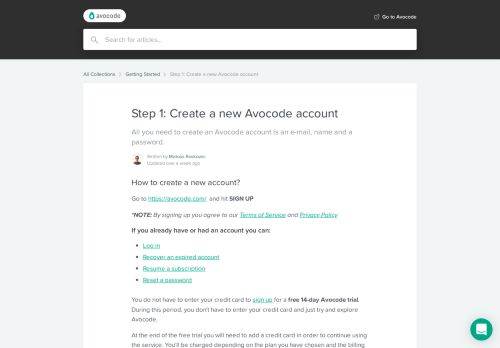 
                            5. Step 1: Create a new Avocode account | Avocode Help ...