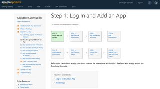 
                            2. Step 1: Log In and Add an App | Appstore Submission - Amazon ...