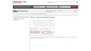 
                            11. Step 1 - Login To The Admin Console, Service Desk, Comodo One MSP