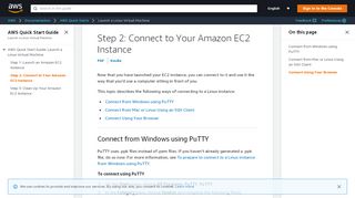
                            2. Step 2: Connect to Your Amazon EC2 Instance - AWS Quick Start Guide