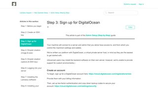 
                            12. Step 3: Sign up for DigitalOcean – Lamassu Support