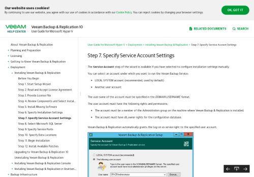 
                            6. Step 7. Specify Service Account Settings - Veeam Backup Guide for ...