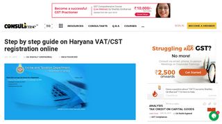 
                            9. Step by step guide on Haryana VAT/CST registration online ...