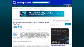 
                            9. Step-by-Step Guide to Setting up a Windows Azure ... - Developer.com