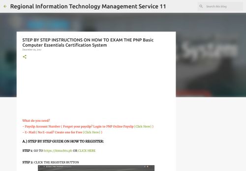 
                            2. STEP BY STEP INSTRUCTIONS ON HOW TO EXAM THE PNP Basic ...