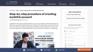 
                            11. Step-by-step procedure of creating myACCA account - EduPristine