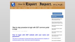 
                            11. Step by step procedure to login with GST common portal in India