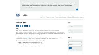 
                            9. Step by Step < Volkswagen AG erWin Online