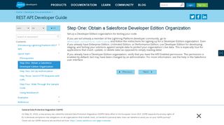 
                            2. Step One: Obtain a Salesforce Developer Edition Organization | REST ...