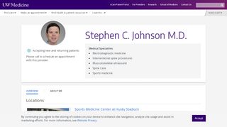 
                            12. Stephen C. Johnson M.D. | UW Medicine
