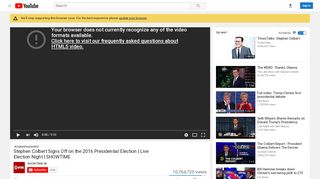 
                            9. Stephen Colbert Signs Off on the 2016 Presidential Election | Live ...