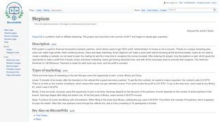 
                            11. Stepium - Bitcoin Wiki