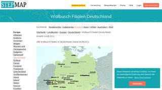 
                            8. StepMap - Walbusch Filialen Deutschland - Landkarte für Deutschland