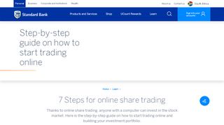 
                            4. Steps for online share trading | Standard Bank