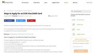 
                            9. Steps to Apply for an EON Visa Debit Card | MoneyMax.ph