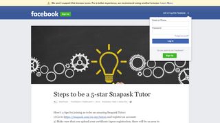 
                            5. Steps to be a 5-star Snapask Tutor | Facebook