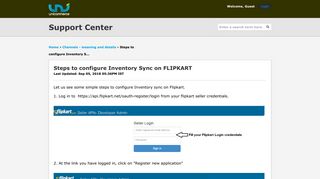 
                            11. Steps to configure Inventory Sync on FLIPKART - Unicommerce