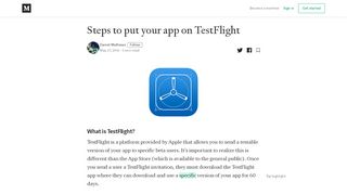 
                            6. Steps to put your app on TestFlight – Daniel Mathews – Medium