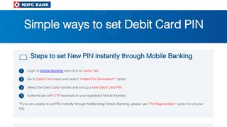 
                            3. Steps to Regenerate PIN through NetBanking - HDFC Bank