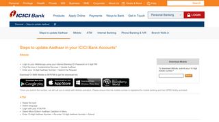 
                            11. Steps to update Aadhaar in your ICICI Bank Accounts