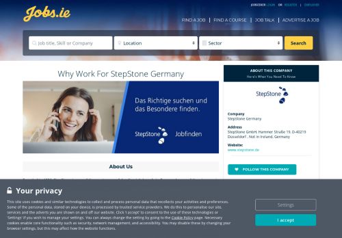 
                            10. StepStone Germany Careers, StepStone Germany Jobs in Ireland jobs ...