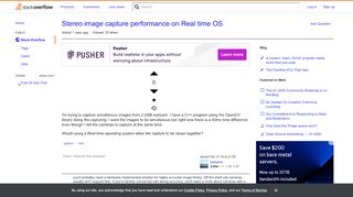 
                            8. Stereo image capture performance on Real time OS - Stack Overflow