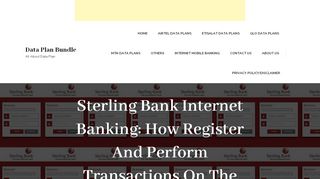 
                            12. Sterling Bank Internet Banking: How Register And Perform ...