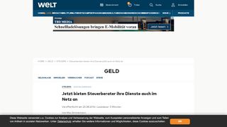 
                            11. Steuerberater bieten ihre Dienste jetzt auch im Netz an - WELT