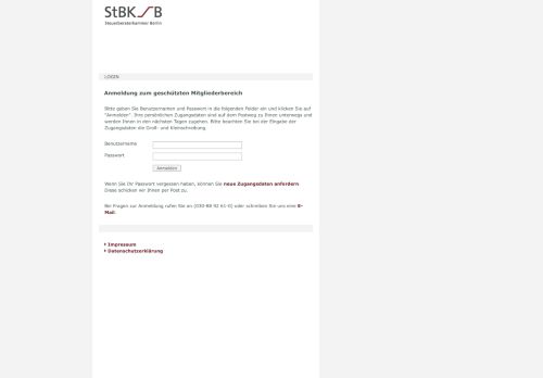 
                            1. Steuerberaterkammer Berlin: Login