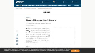 
                            7. Steuererklärung per Handy-Kamera - WELT