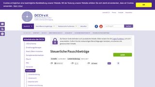 
                            5. Steuerliche Pauschbeträge - DCCV