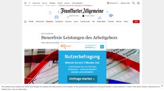 
                            10. Steuertipp: Steuerfreie Leistungen des Arbeitgebers - FAZ