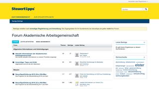 
                            1. Steuertipps Forum