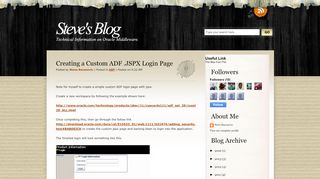 
                            8. Steve's Blog: Creating a Custom ADF .JSPX Login Page