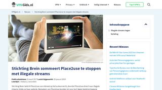 
                            4. Stichting Brein sommeert Place2use te stoppen met illegale streams ...