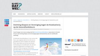 
                            9. Stichting Skepsis en Vereniging tegen de Kwakzalverij op de ...