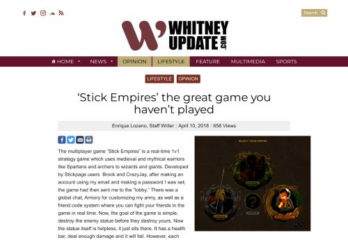 
                            12. 'Stick Empires' the great game you haven't played – Whitney Update