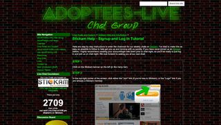 
                            1. Stickam Help - Signup and Log In Tutorial - ADOPTEES-LIVE