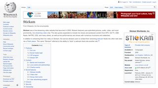 
                            9. Stickam - Wikipedia