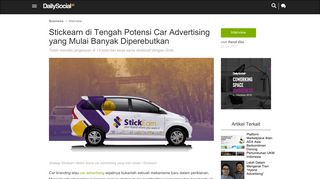 
                            8. Stickearn di Tengah Potensi Car Advertising yang Mulai Banyak ...
