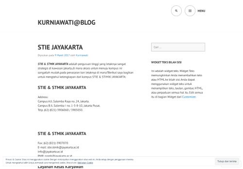 
                            11. STIE JAYAKARTA – Kurniawati@blog