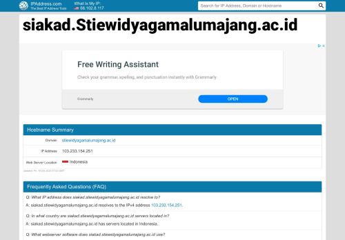 
                            7. STIE WIDYA GAMA LUMAJANG | IPAddress.com