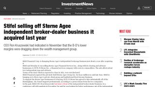 
                            9. Stifel selling off Sterne Agee independent broker-dealer business it ...