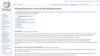 
                            11. Stiftung Deutsches Forum für Kriminalprävention – Wikipedia