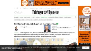 
                            7. Stiftung Finneck baut in Sömmerda – Sömmerda | Thüringer Allgemeine